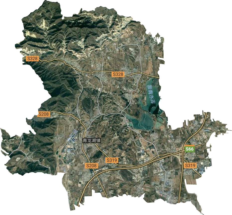 青龙湖镇卫星图