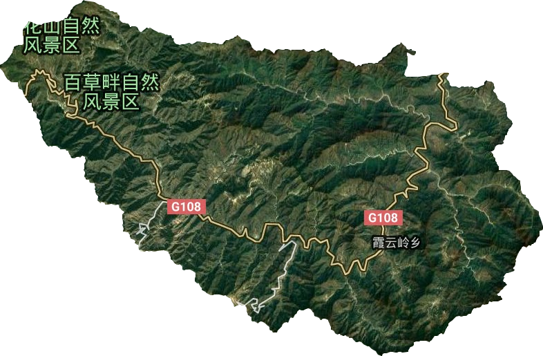 霞云岭乡卫星图