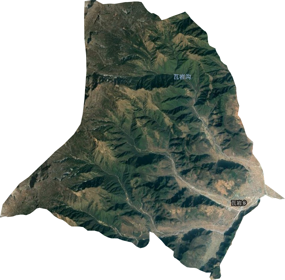 瓦岩乡卫星图