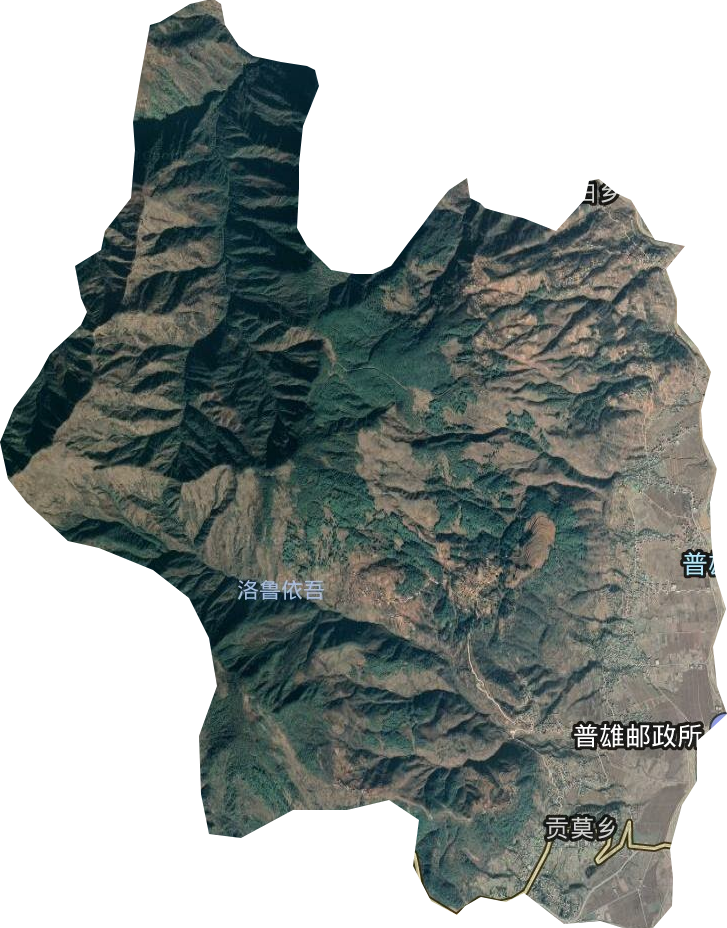 贡莫乡卫星图