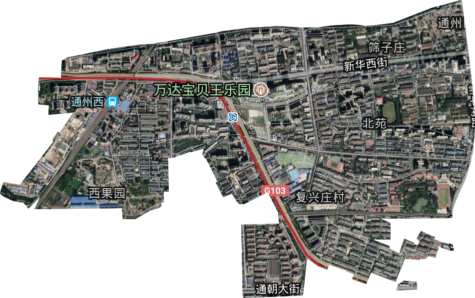 北苑街道卫星图