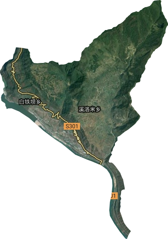 溪洛米乡卫星图