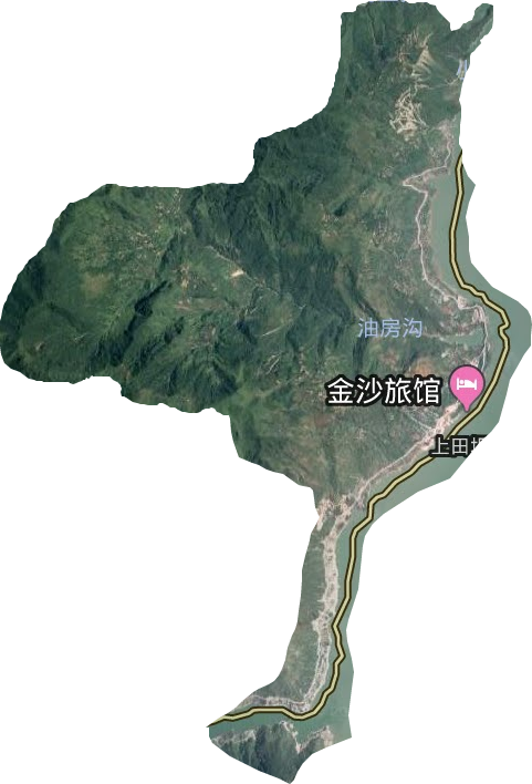 上田坝乡卫星图