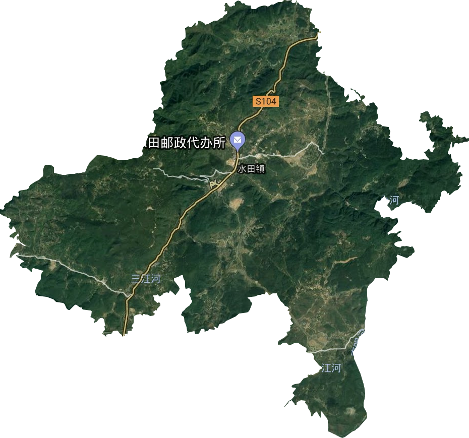 水田镇卫星图