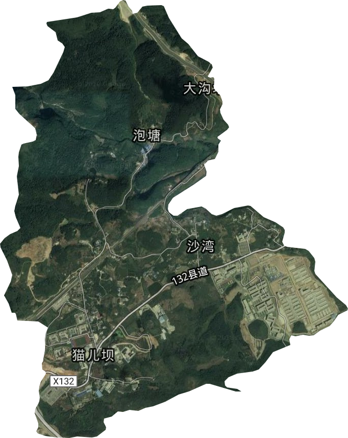 贵阳市三江农场卫星图