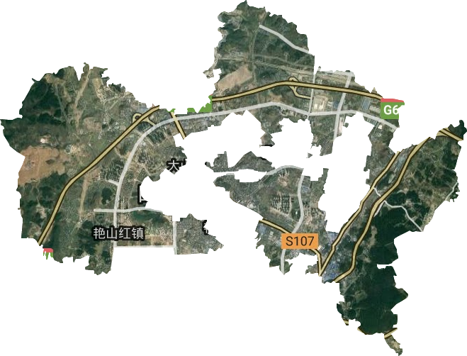 艳山红镇卫星图