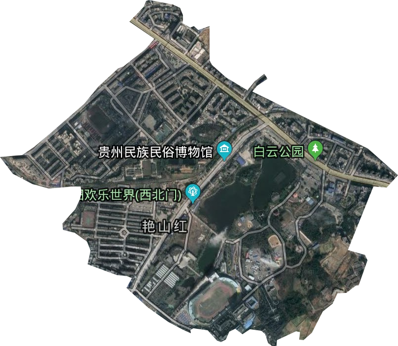 艳山红社区服务中心卫星图