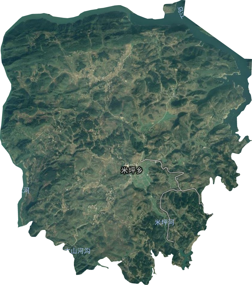 米坪乡卫星图