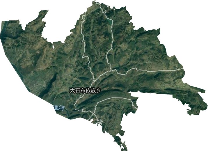 大石布依族乡卫星图