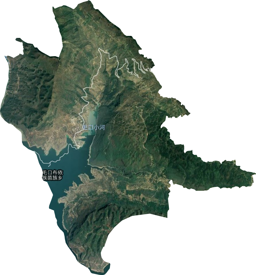 毛口布依族苗族乡卫星图