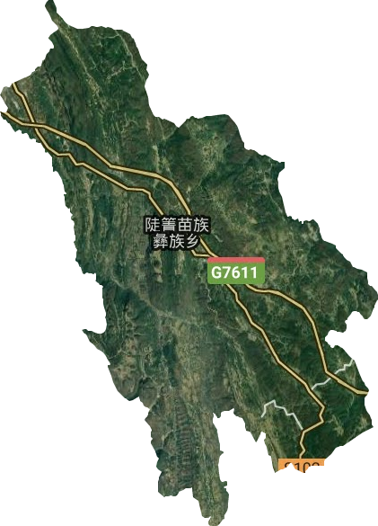 陡箐苗族彝族乡卫星图