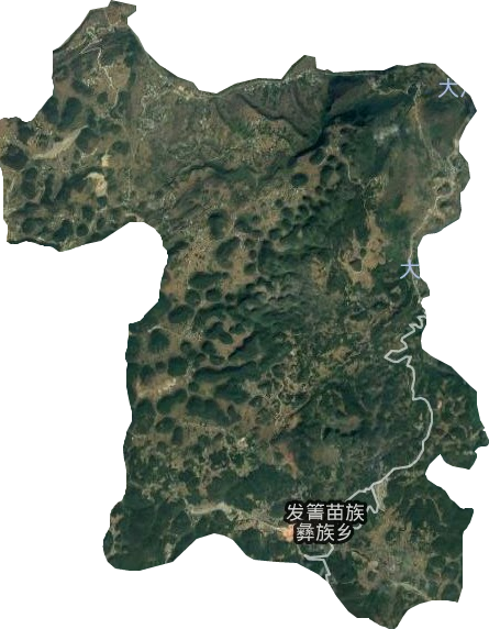 发箐苗族彝族乡卫星图