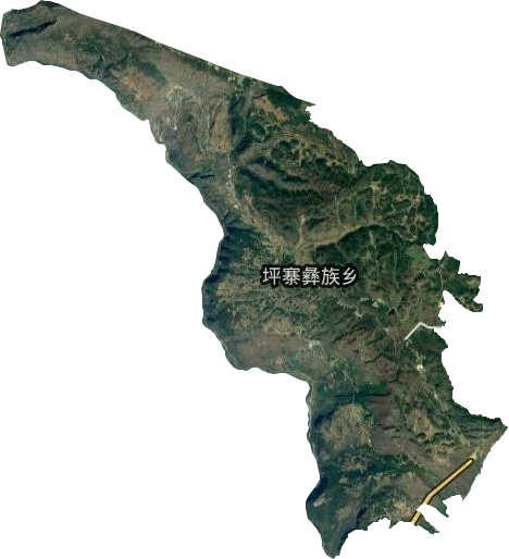 坪寨彝族乡卫星图