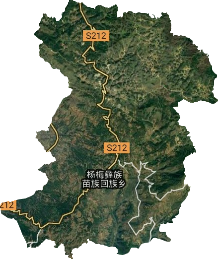 杨梅彝族苗族回族乡卫星图