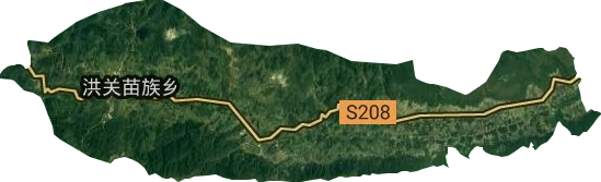 洪关苗族乡卫星图