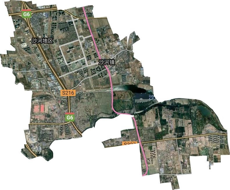 沙河地区办事处卫星图