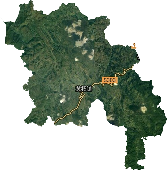 黄杨镇卫星图