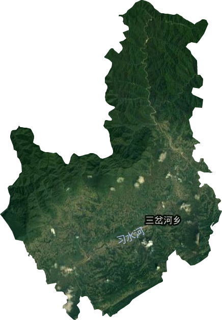 三岔河乡卫星图