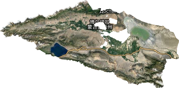 博尔塔拉蒙古自治州卫星图