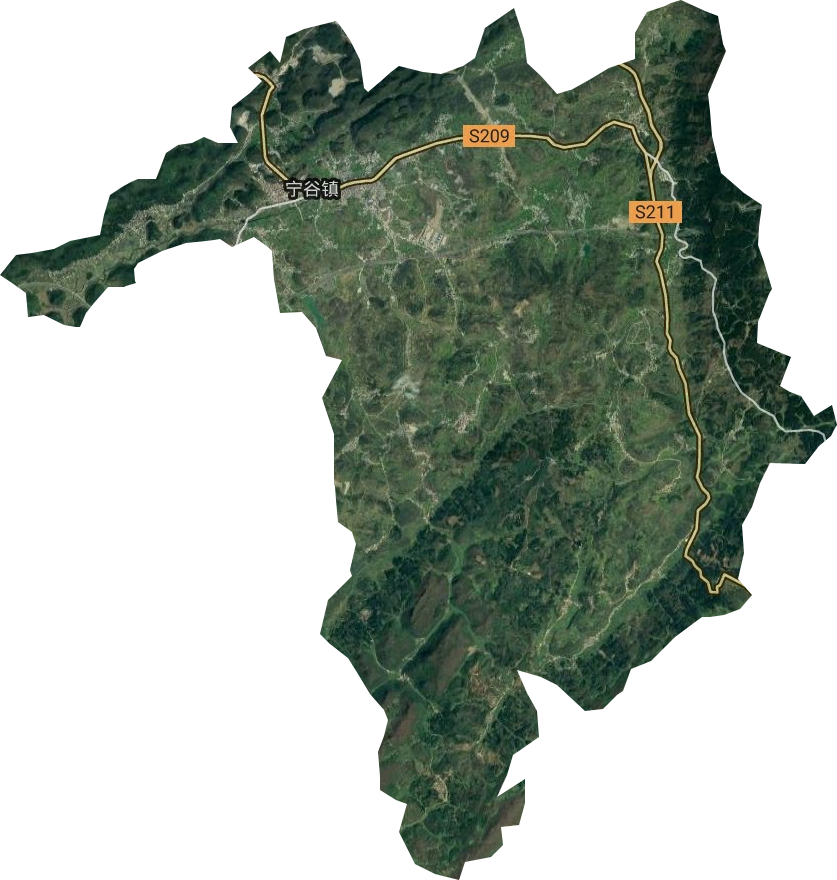 宁谷镇卫星图