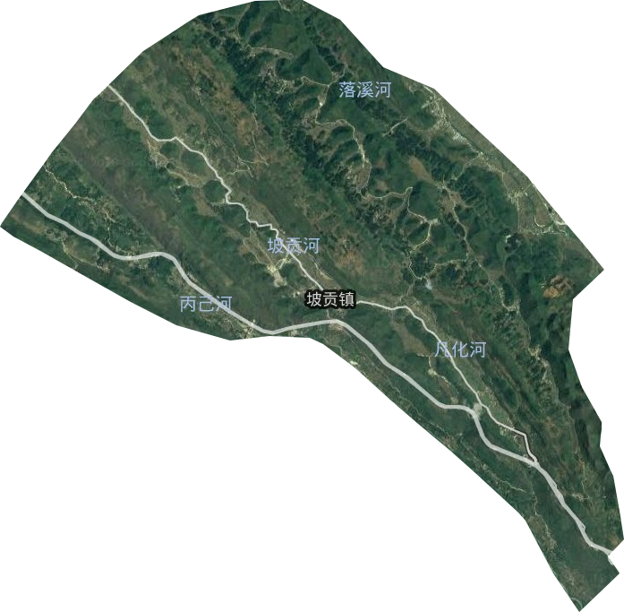 坡贡镇卫星图