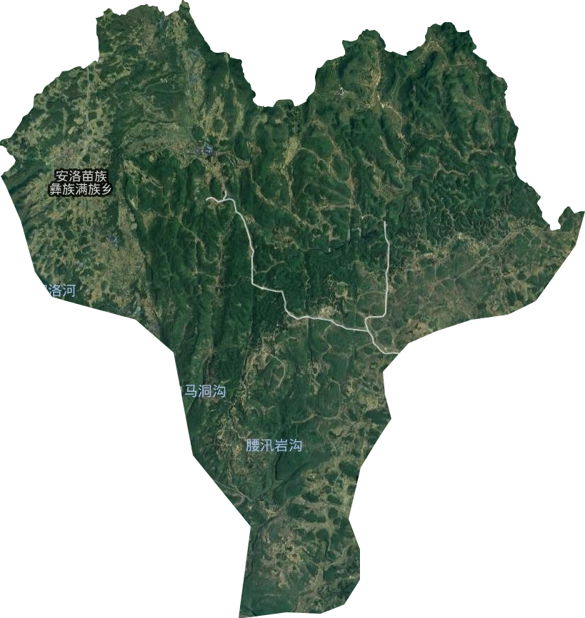 安洛苗族彝族满族乡卫星图