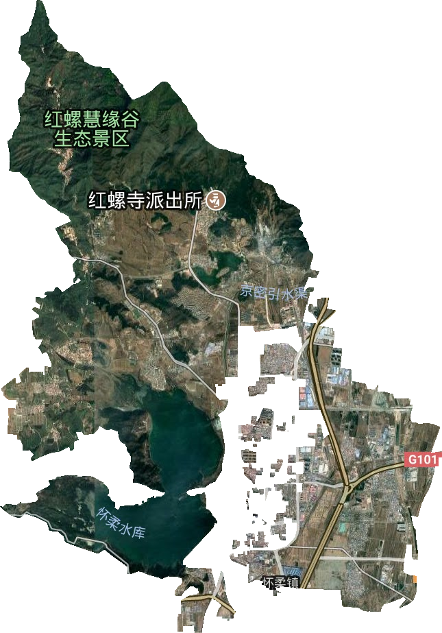 怀柔地区办事处卫星图