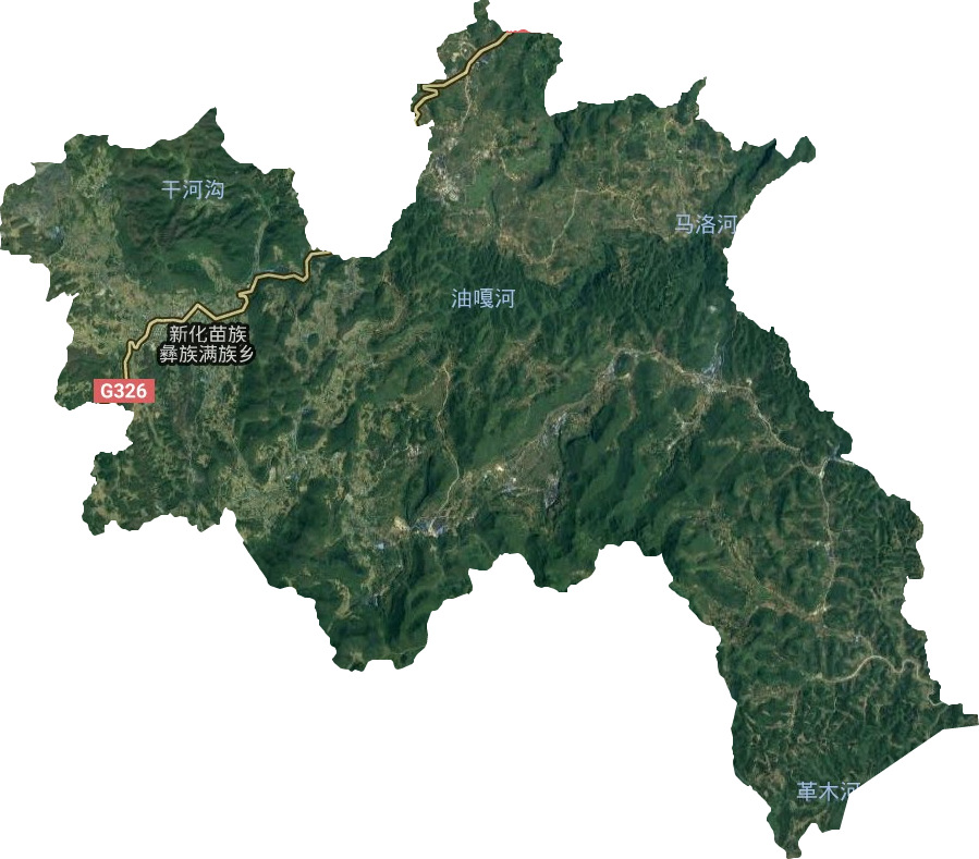 新化苗族彝族满族乡卫星图
