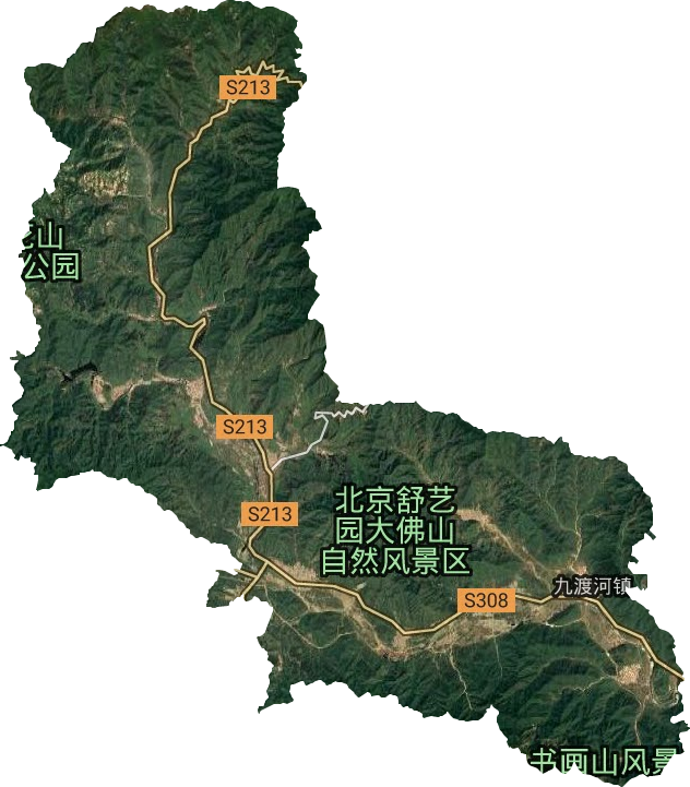 九渡河镇卫星图