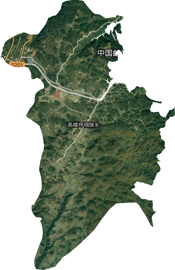 高楼坪侗族乡卫星图