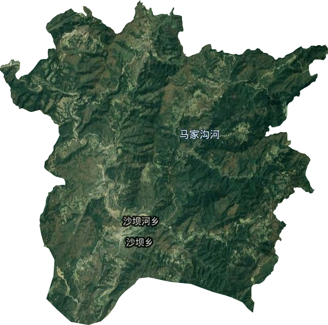 沙坝河乡卫星图