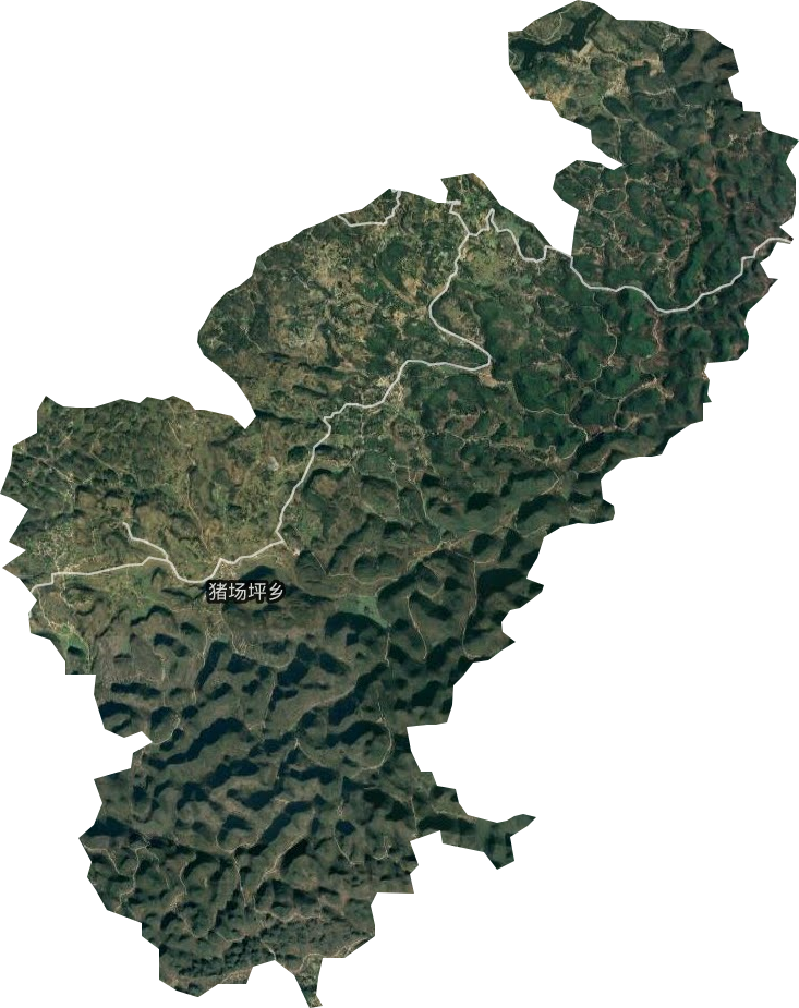 猪场坪乡卫星图