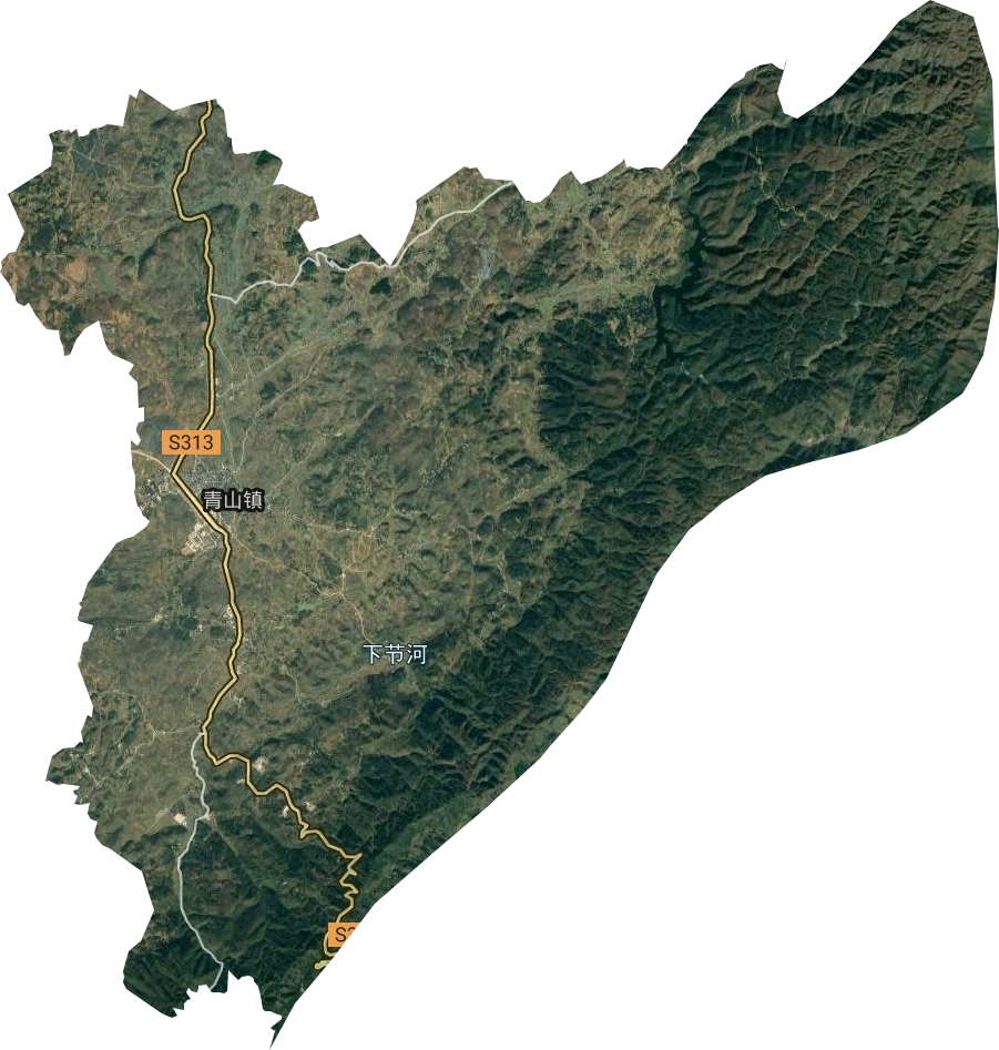 青山镇卫星图