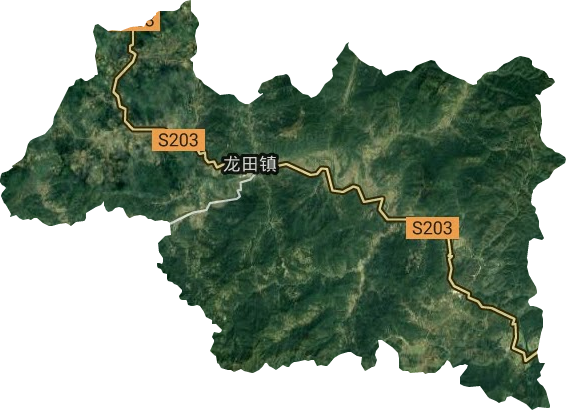 龙田镇卫星图