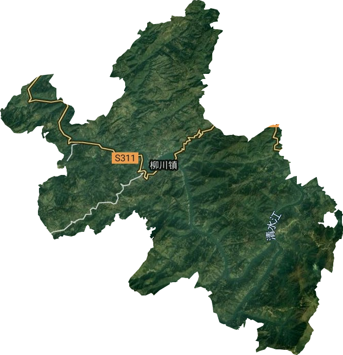 柳川镇卫星图