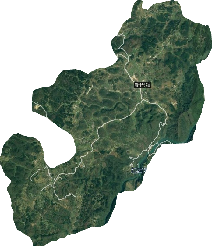 新巴镇卫星图