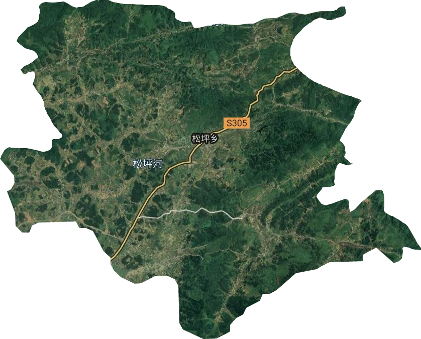 松坪乡卫星图
