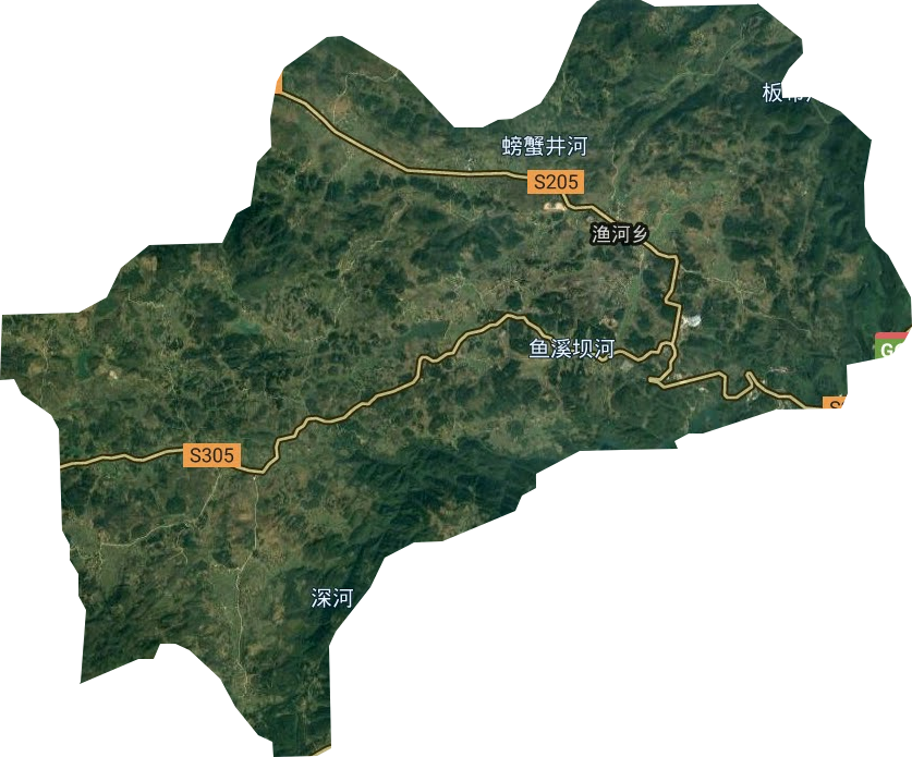 鱼河乡卫星图