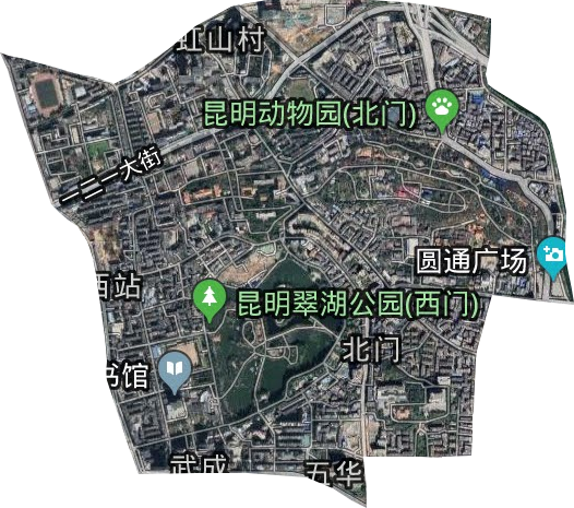 华山街道卫星图