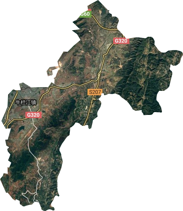 牛栏江镇卫星图