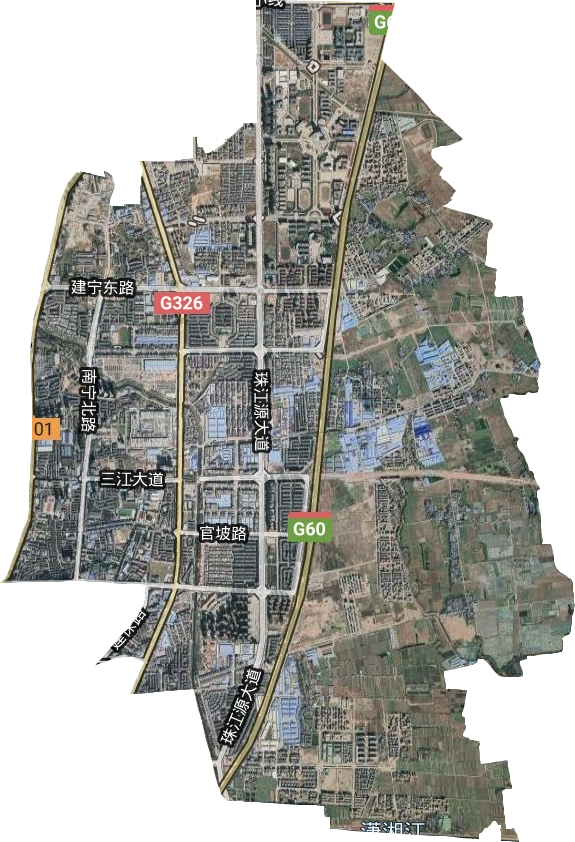 白石江街道卫星图
