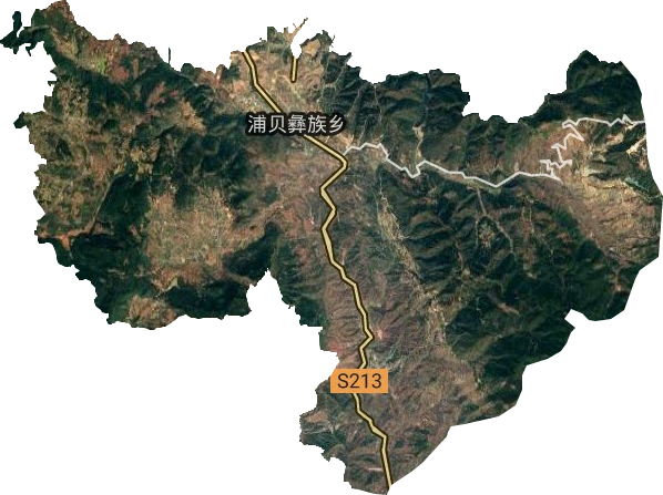 浦贝彝族乡卫星图