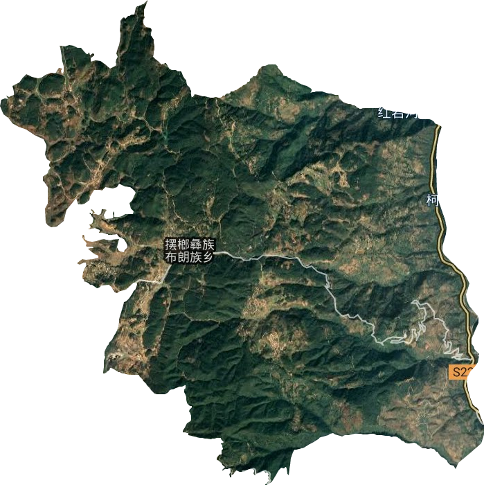 摆榔彝族布朗族乡卫星图