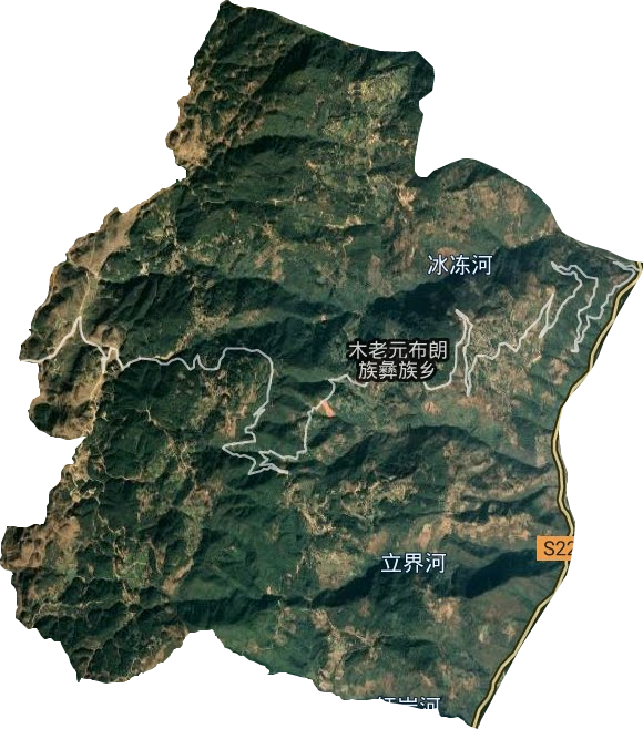 木老元布朗族彝族乡卫星图