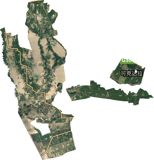 可克达拉市卫星图