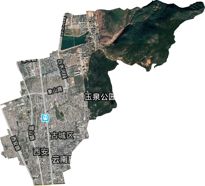 西安街道卫星图