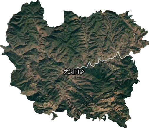 大河口乡卫星图