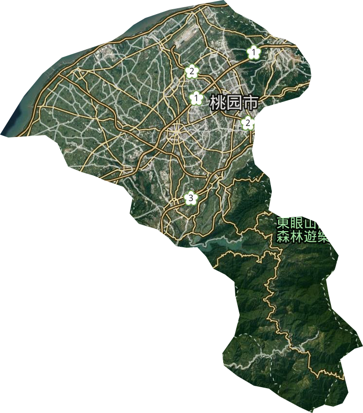 桃园市卫星图
