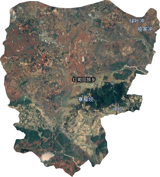 红甸回族乡卫星图