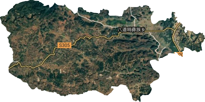 八道哨彝族乡卫星图